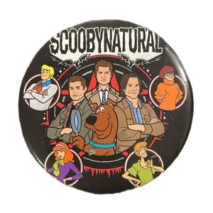 2/$25 Large Scoobynatural Supernatural Button Pin